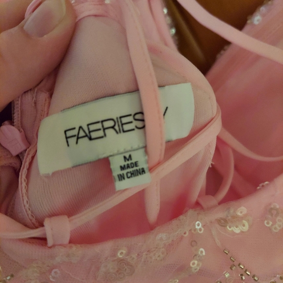 Lace Up Backless Sequin Mermaid Hem Cami Dresses - Picture 11 of 13